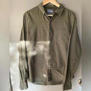 Bonobos Olive Green Button-Up Shirt Large